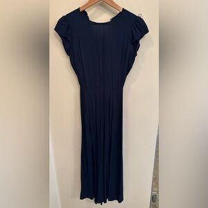 Reformation Navy Midi Dress